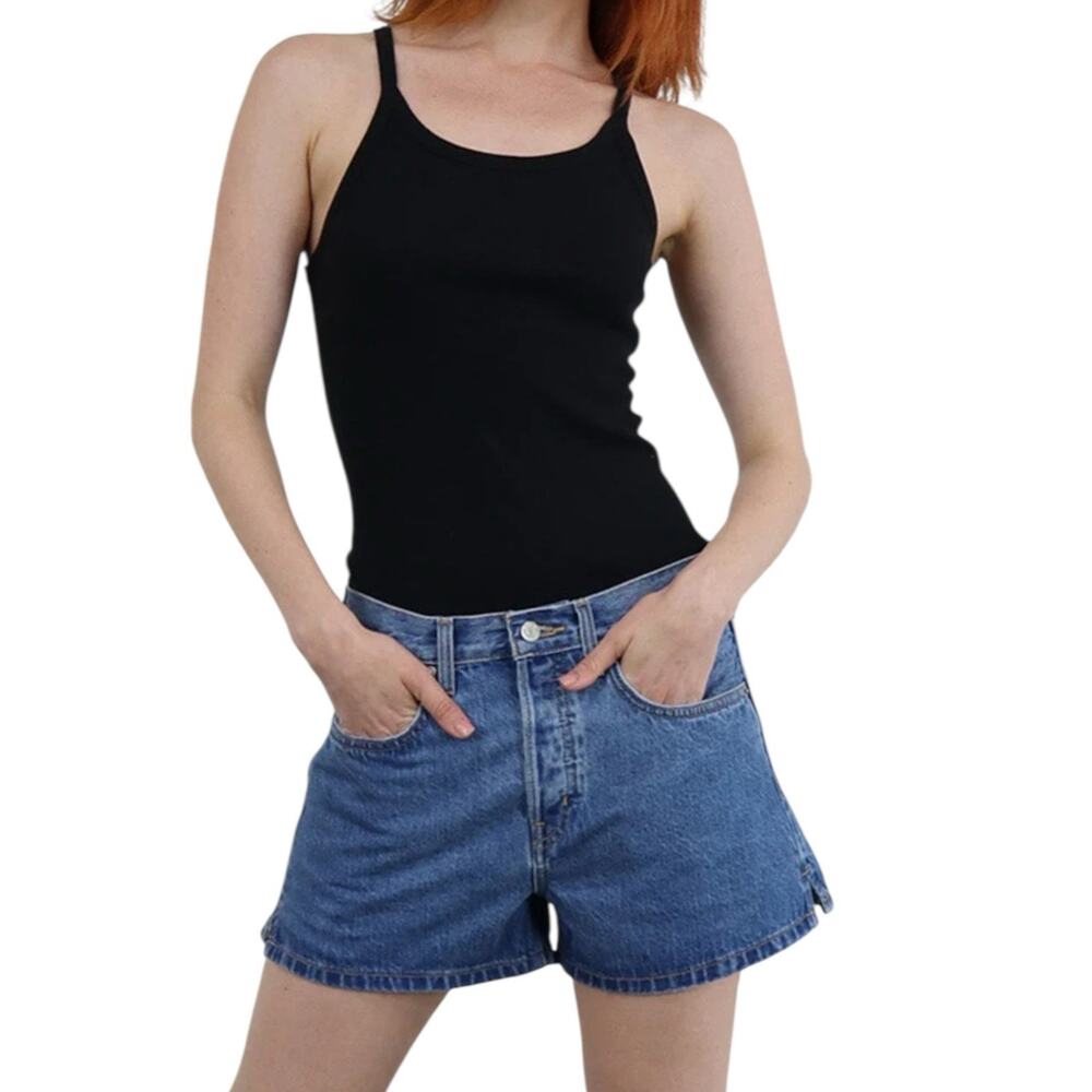 NWT Etica Haven Relaxed Fit Shorts High Waisted Salina Blue Size 29